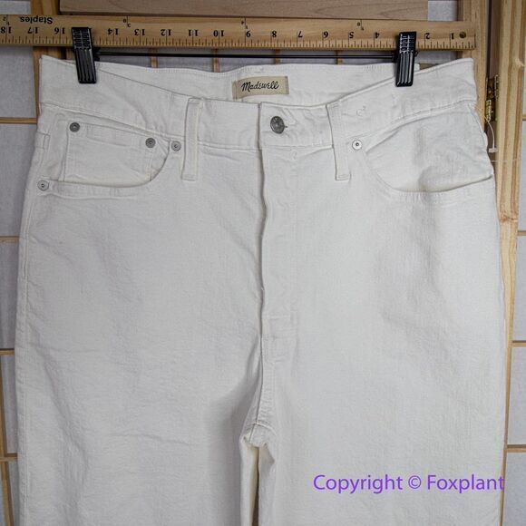 NEW Madewell The‎ Perfect Vintage Wide-Leg Crop Jean Tile White, 31 - Picture 4 of 16